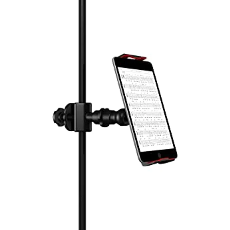IK Multimedia iKlip 3 - Universalständer auf Mikrofonständer für Tablets von 7''bis 12,9'' mit oder ohne Schutz, Zubehör für Mikrofonständer, Befestigungsständer für iPad – Bild 5
