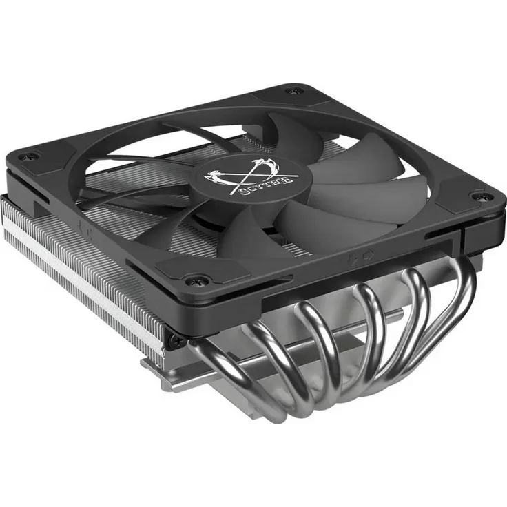 Scythe Big Shuriken 4, CPU-Kühler mit Kaze Flex II 120 Slim-Lüfter und 6 Heatpipes für Mini-PCs und HTPCs