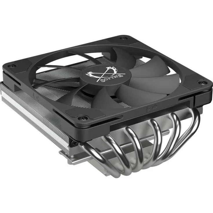 Scythe Big Shuriken 4, CPU-Kühler mit Kaze Flex II 120 Slim-Lüfter und 6 Heatpipes für Mini-PCs und HTPCs