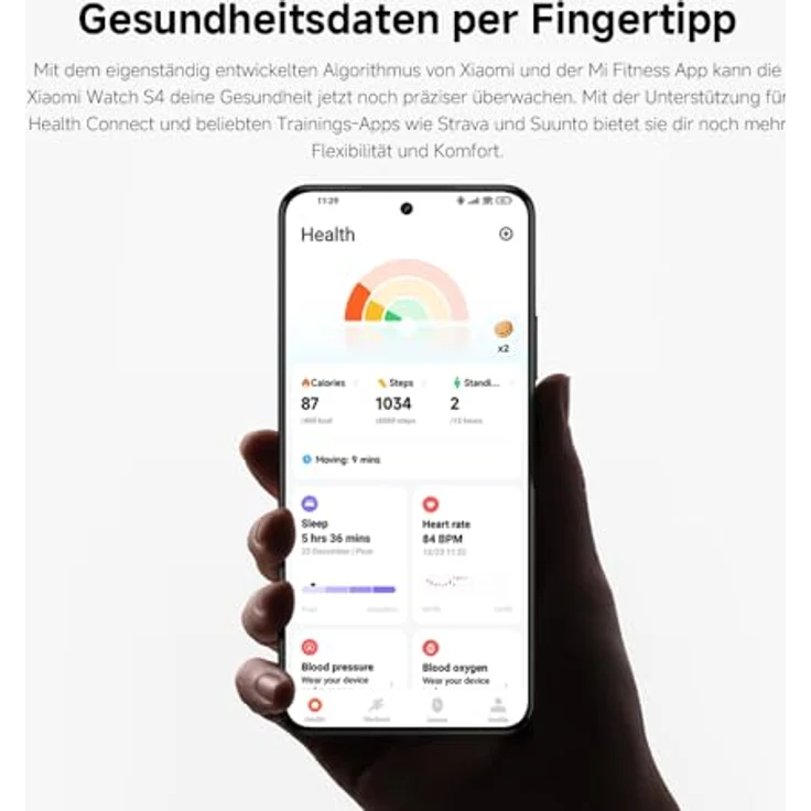 Xiaomi Watch S4 Silver – 1.43" AMOLED, 2200 Nits, 15 Tage Akku, 5ATM Wasserfest, Herzfrequenz & SPO₂-Sensor, Bluetooth 5.3, Aluminiumgehäuse – Bild 12