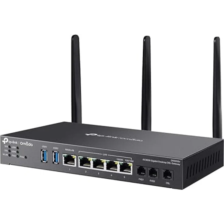 TP-Link DR3220V-4G, Dual-Band Router mit bis zu 2402 Mbit/s, Wi-Fi 6, MU-MIMO, Schwarz – Bild 4