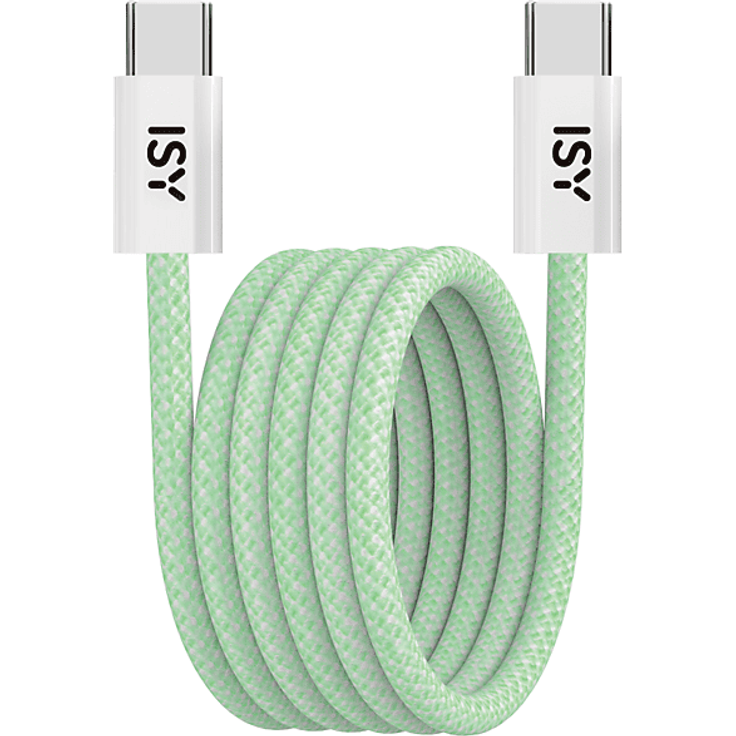 ISY IUC-5400-GR Magnetisches USB-C Kabel, 1 m, 100W Leistung, grau