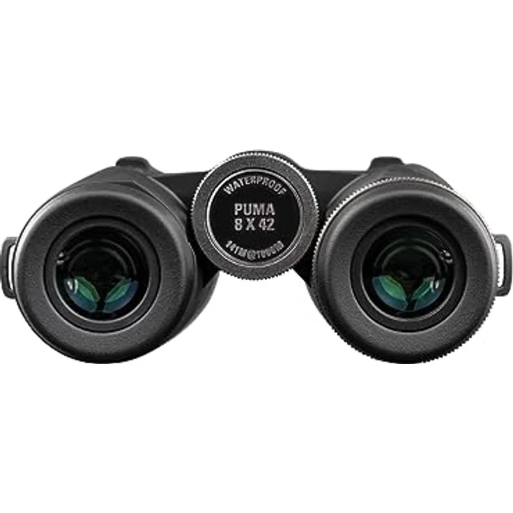 Dörr Puma 8x42, Dachkant-Fernglas mit hochgradig lichtdurchlässigen BAK-4 Prismen, titan-silberner Design und gummiertem Gehäuse – Bild 3