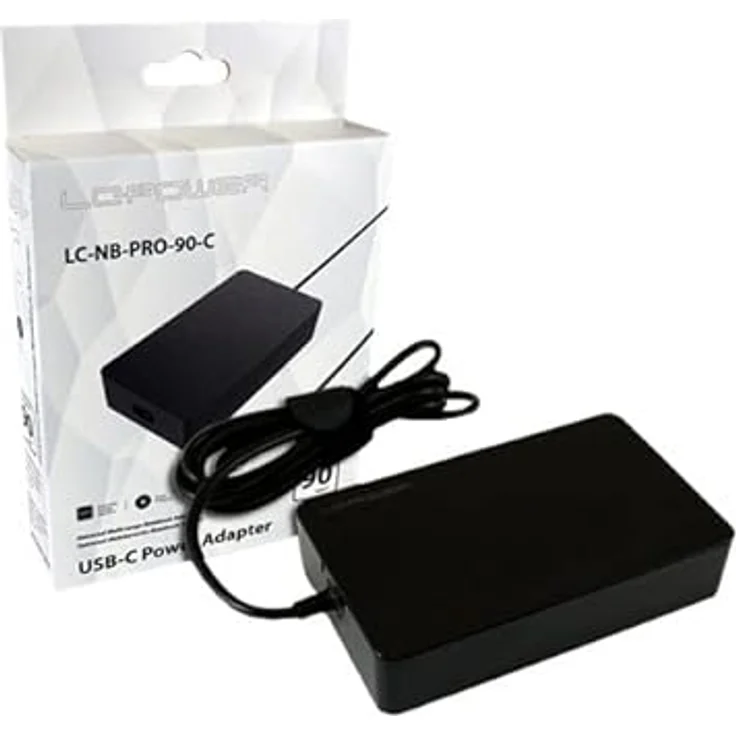LC-Power LC-NB-PRO-90-C (90 W), Universelles Notebook-Netzteil mit USB-C-Anschluss, Schwarz – Bild 3