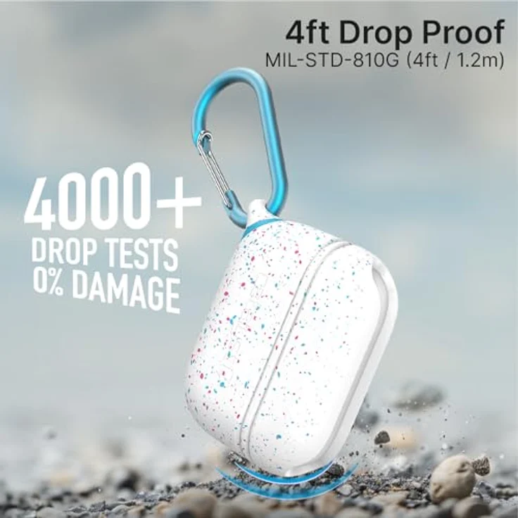 Catalyst Wasserdichtes Special Edition Case für AirPods Pro (1. und 2. Generation), einteiliges Design, IP67 Schutz, hoher Fallschutz, Soft-Touch – Funfetti – Bild 5