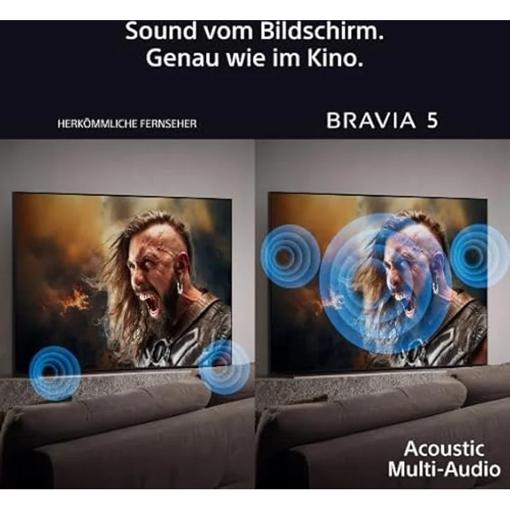 Sony BRAVIA 5 XR Mini-LED K85XR55, 85 Zoll 4K Fernseher mit AI XR-Prozessor, Dolby Vision/Atmos, Google TV, akustischem Multi-Audio und Game Menu – Bild 5