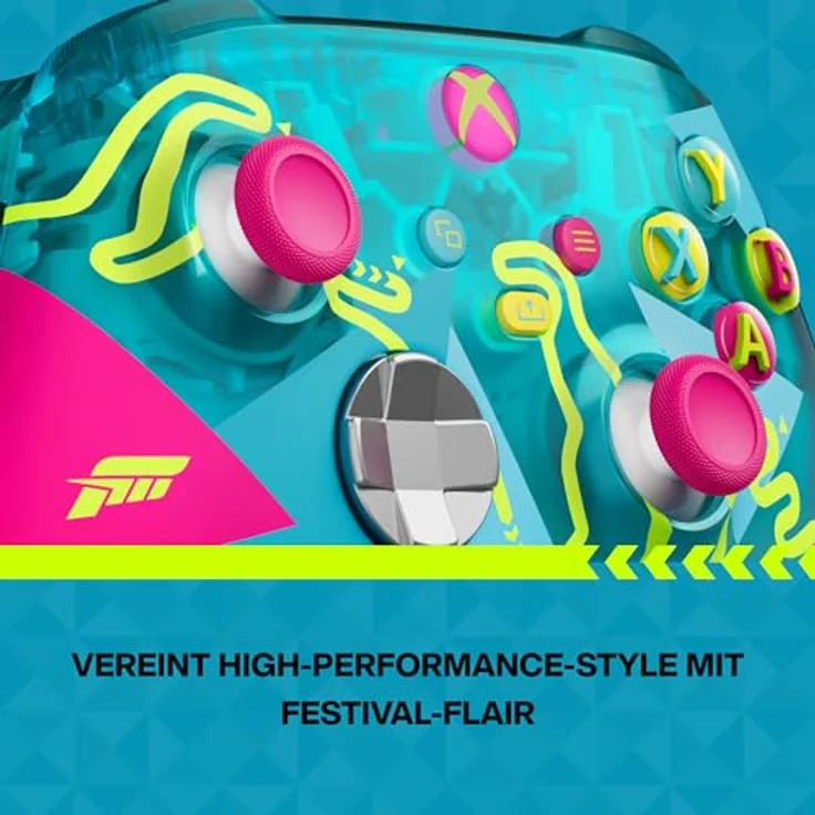Xbox Wireless Controller – Forza Horizon 6 Limited Edition, pink-schwarzer Grip, mehrfarbige ABXY-Tasten, transparentes Topcase, kompatibel mit Series X|S, One, PCs und cloudfähigen Geräten – Bild 3