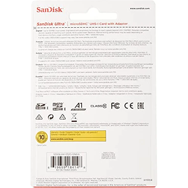 SanDisk Ultra R98 microSDHC 32GB Kit, UHS-I U1, A1, Class 10 (SDSQUA4-032G-GN6IA) – Bild 3