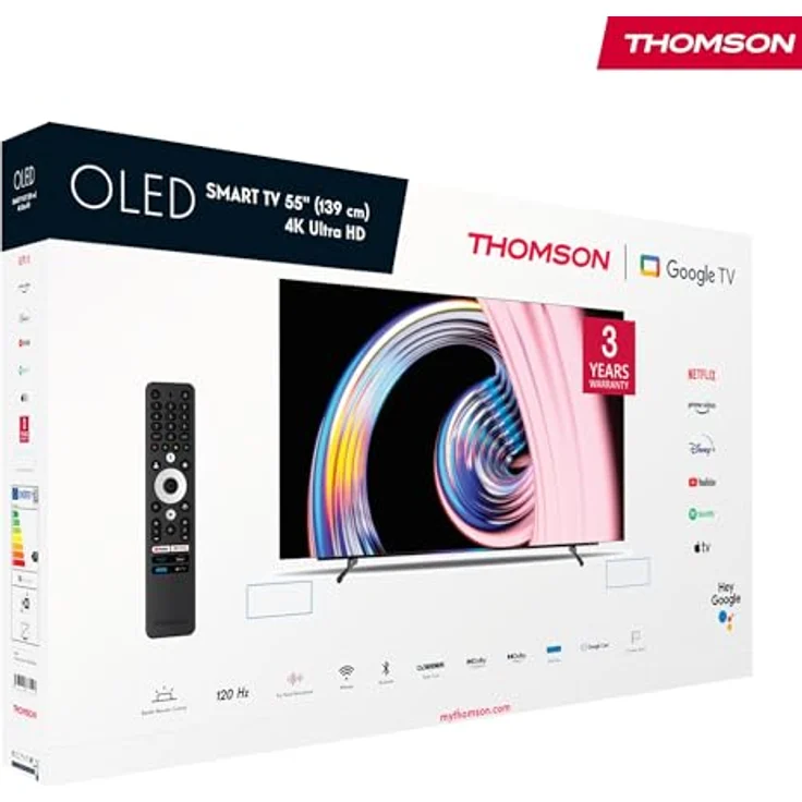 Thomson 55 Zoll (139 cm) OLED 4K UHD Google TV Sprachsteuerung Triple Tuner Smart TV - 55OG8S24-2024 – Bild 9