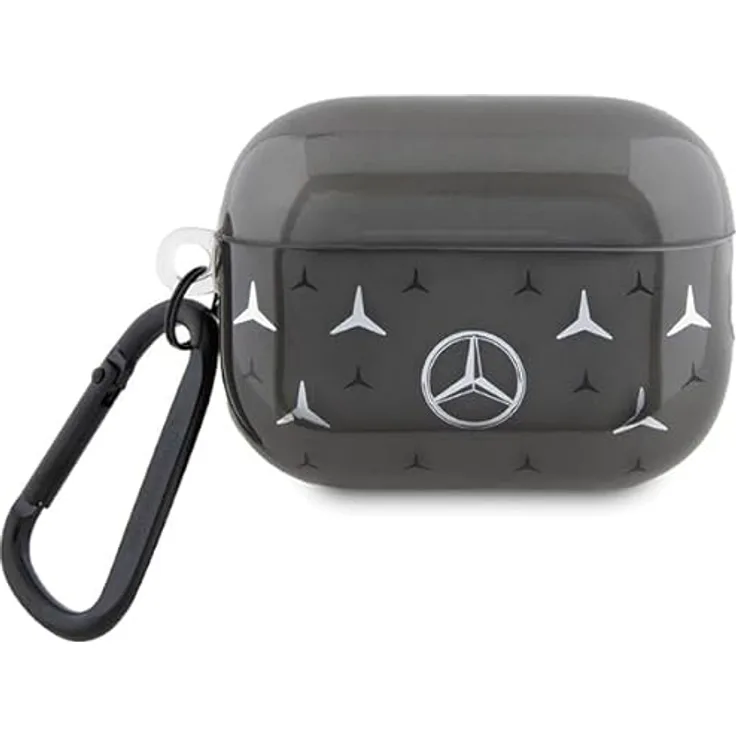 Mercedes-Benz MEAP28DPMGS Hülle für AirPods Pro 2, Schwarz mit großem Sternenmuster