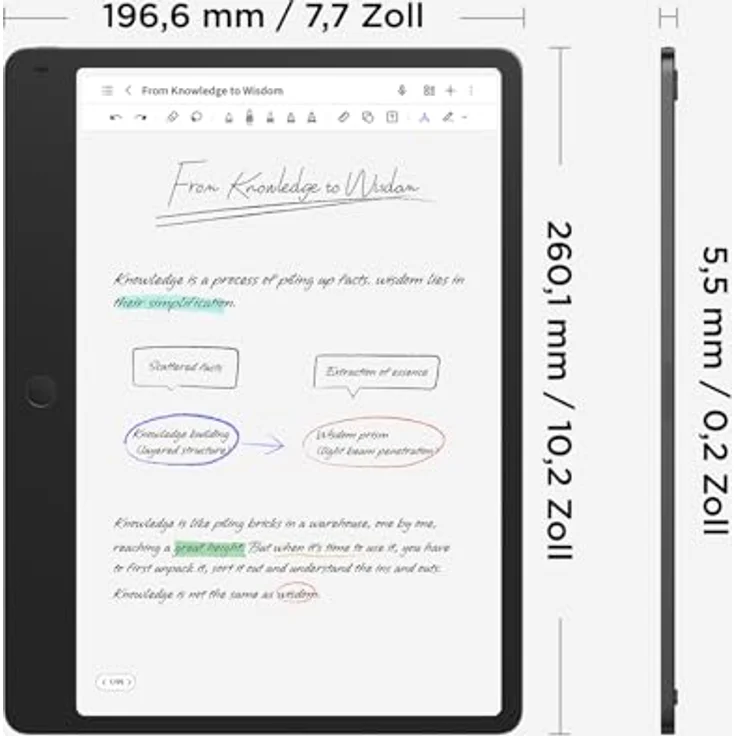 TCL NXTPAPER Note A1, 11.5 Zoll Tablet, 2200 x 1440 Pixel, 256 GB Speicher, 8 GB RAM, Android 16, Grau – Bild 7