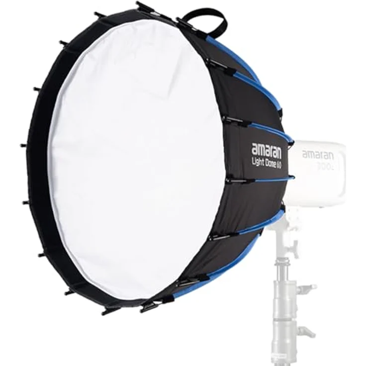 Amaran Light Dome 60, Fotostudio-Equipment, runder Bowens-Mount-Modifikator, inklusive Diffusionstuch, Innensteg & Kontrollgitter, tragbar – Bild 1