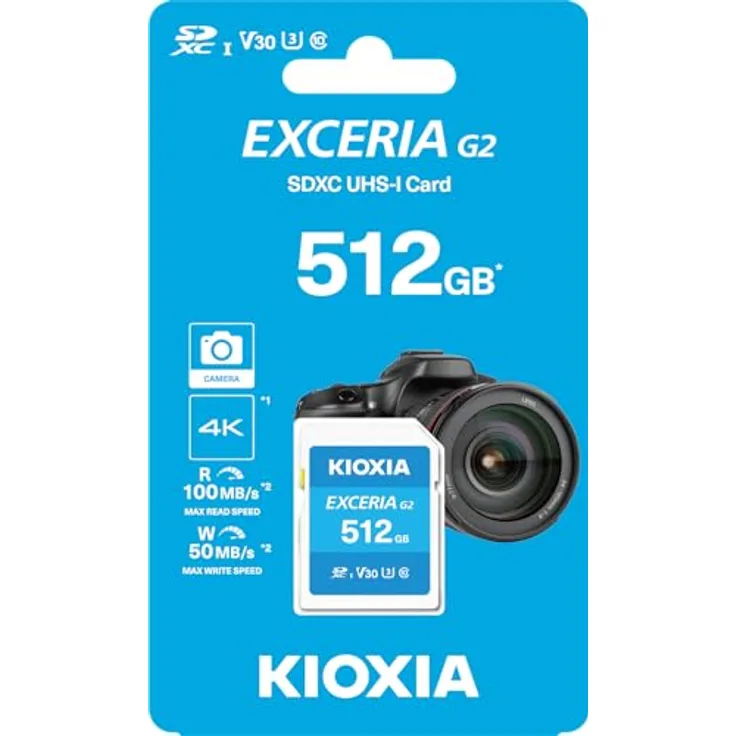 Kioxia EXCERIA G2 SD Memory Card 512GB LNEX2L512GG4