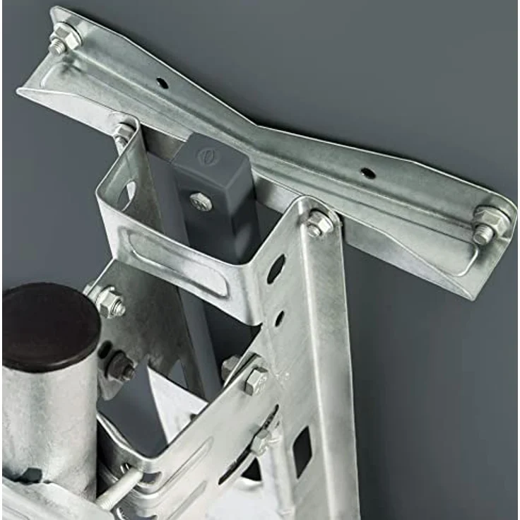 PremiumX SAT Anlage 100cm, Stahl-Antenne in Anthrazit mit Twin LNB und 4x vergoldeten F-Steckern – Bild 3