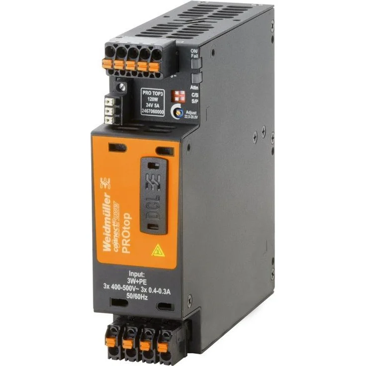 Weidmüller PRO TOP3 120W 24V 5A Schaltnetzgerät 24 V/DC 5 A 120 W (120 W), PC Netzteil