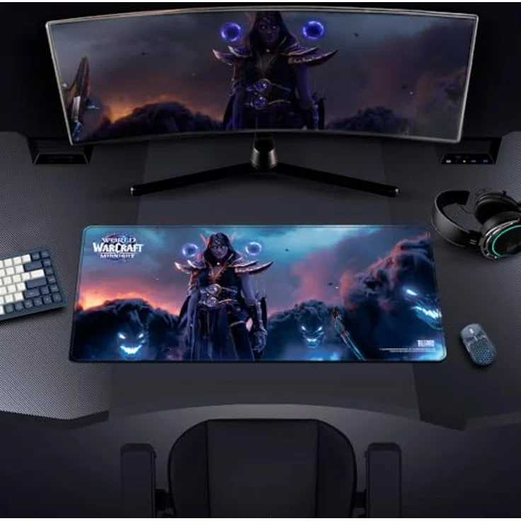 Blizzard World Of WarCraft: Midnight Xalatath XL-Mousepad mit Premium-„Speed“-Oberfläche, wasserabweisend und rutschfester Gummibasis – Bild 5
