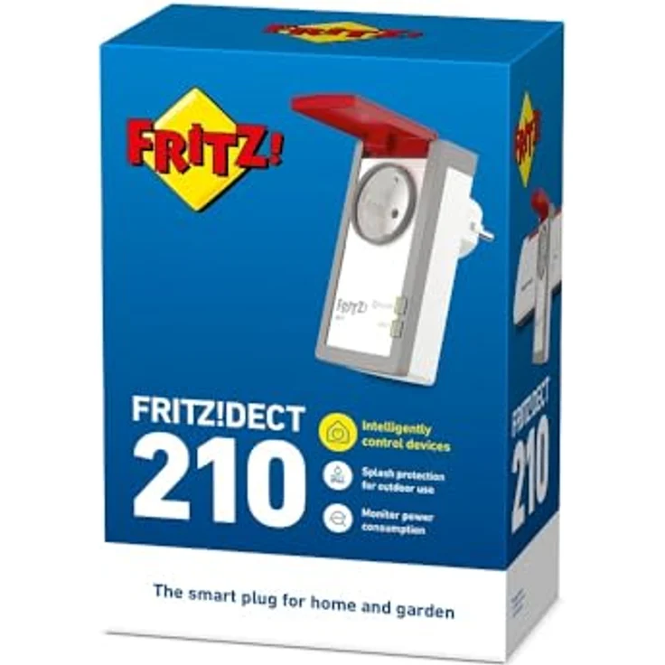FRITZ! FRITZ!DECT 210, Smart Plug mit IP44-Schutz, Energieverbrauchsüberwachung, max. 3450 W, wetterfest für Innen- und Außenbereich – Bild 3