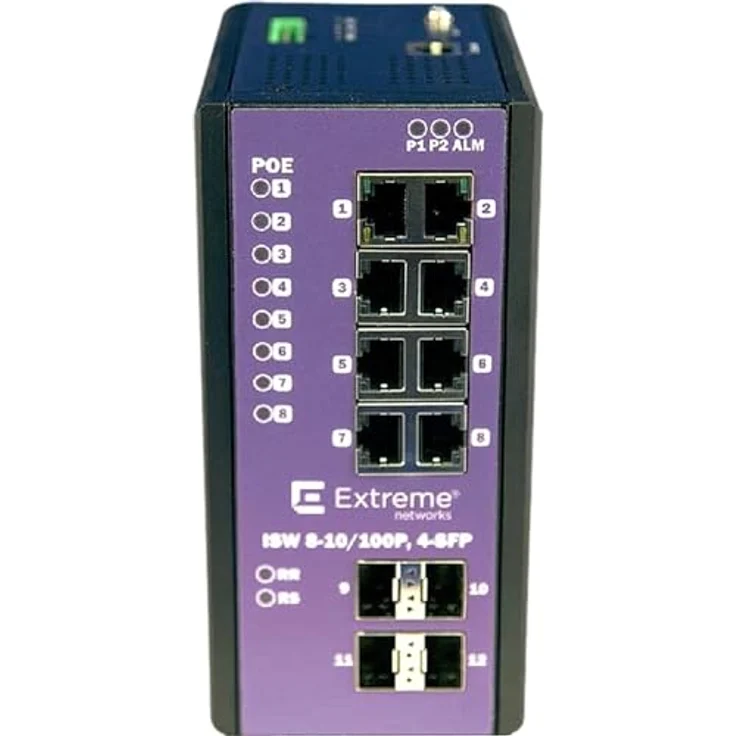 Extreme Networks 16802 Switch Managed L2 Fast Ethernet (10/100) Schwarz, Lila Power Over Ethernet (PoE) - Ergonomisches Design, Hochwertige Produkte, Robustheit – Bild 1