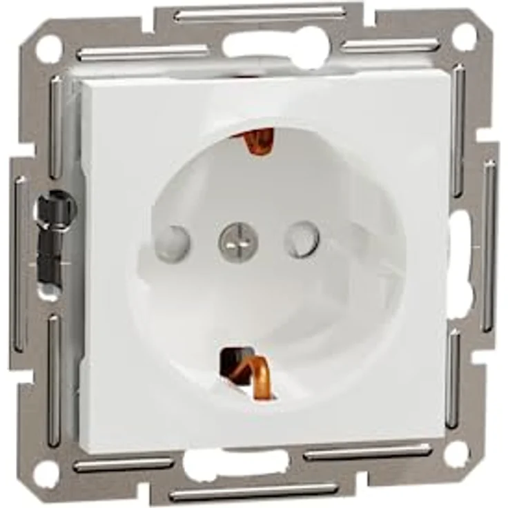 Schneider Electric Asfora EPH2970221D SCHUKO-Steckdose 16A, Berührungsschutz, Schutzkontaktsteckdose,Steckklemmen,Unterputzsteckdose Weiß – Bild 1