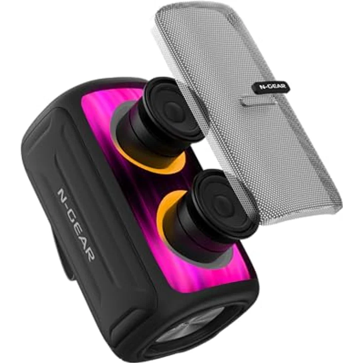 N-Gear Bluetooth Box LGP Juke 101 - Kompakter Musikbox Bluetooth Lautsprecher mit RGB-LED-Lichtshow, 60W Leistung, 8 Stunden Spielzeit, True Wireless Funktion, USB und Micro TF-Karten Kompatibilität – Bild 3