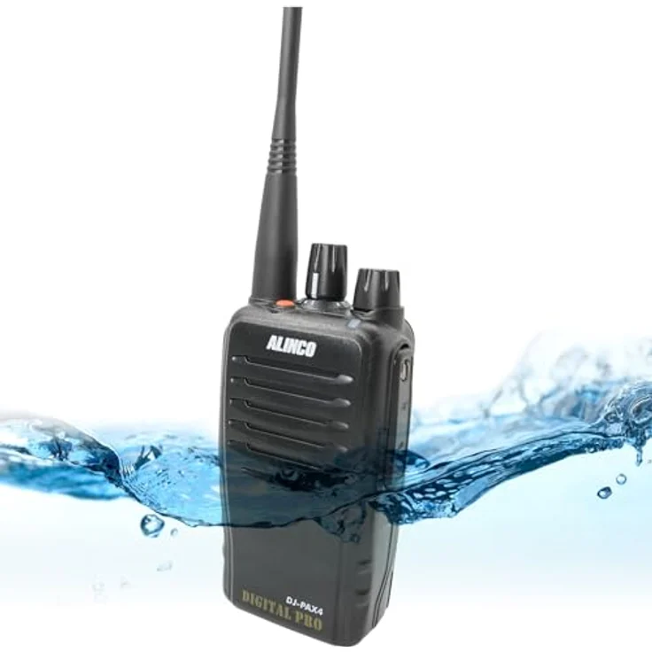 MAAS ALINCO DJ-PAX4, wasserdichtes Digital-/Analog PMR 446 Funkgerät, dPMR-kompatibel, programmierbar, 2-pin Kenwood Anschluss – Bild 3