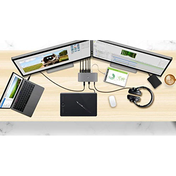 IOGEAR 4K Dual Display Thunderbolt 3 Dock Pro mit Power Delivery - GTD737, Laptop-Dockingstation mit Dual 4K @ 60Hz Displays – Bild 4