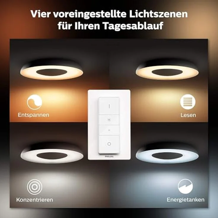 Philips Lighting Hue LED-Deckenstrahler 871951434137100 Hue White Ambiance Still Deckenleuchte weiß 2400lm inkl. Dimmschalter LED – Bild 7