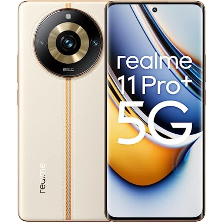 realme 11 Pro+ 5G 12+512GB Smartphone, 200MP OIS SuperZoom Camera, 120Hz Curved Vision Display, 5000mAh Massive Battery, 100W SUPERVOOC Charge, Sunrise Beige – Bild 1