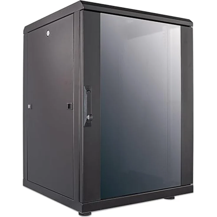 Intellinet 713627 48,26 cm 19'' Netzwerkschrank 16 HE 778 (H) x 600 (B) x 600 (T) mm Schutzklasse IP20 montiert schwarz – Bild 3
