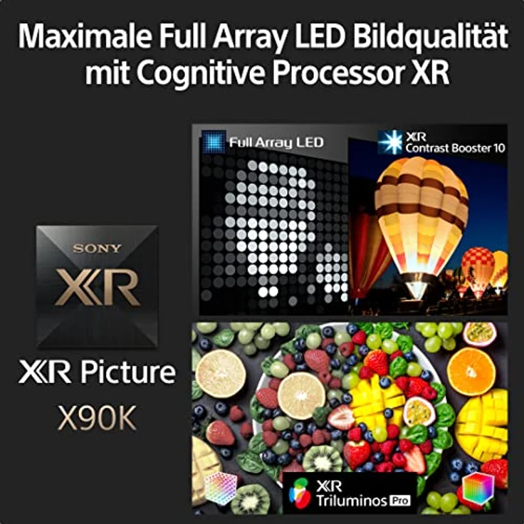 Sony XR-50X90S/P BRAVIA XR 50 Zoll Fernseher ( Full Array LED , 4K Ultra HD, High Dynamic Range (HDR), Smart TV (Google), 2022 Modell), 24 + 12 Monate Herstellergarantie, Schwarz – Bild 4