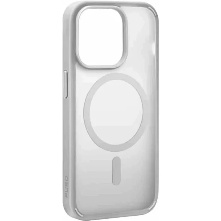 Puro Max Cover für iPhone 15 Pro, Handy-Schutzhülle in Silber, 6.7 Zoll