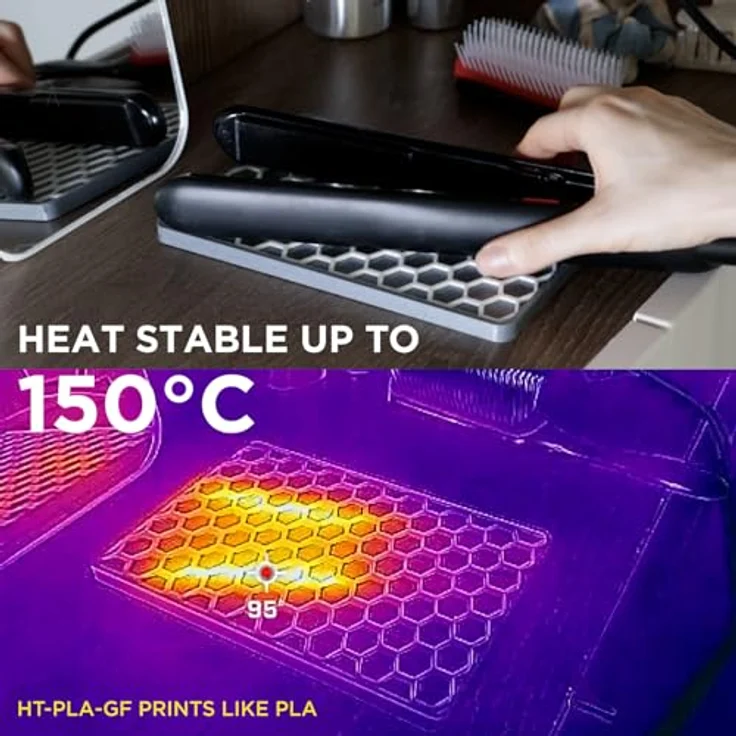 Polymaker HT-PLA-GF, 3D Filament mit hoher Hitzebeständigkeit und Glasfaserverstärkung, 1.75 mm, Weiss – Bild 6