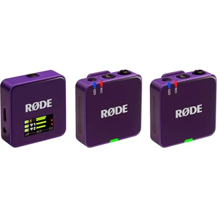 RØDE Wireless GO (Gen 3), Kompakter kabelloser Mikrofon mit 32-Bit Float Aufnahme, automatischer Pegelregelung und universeller Kompatibilität, violett – Bild 1