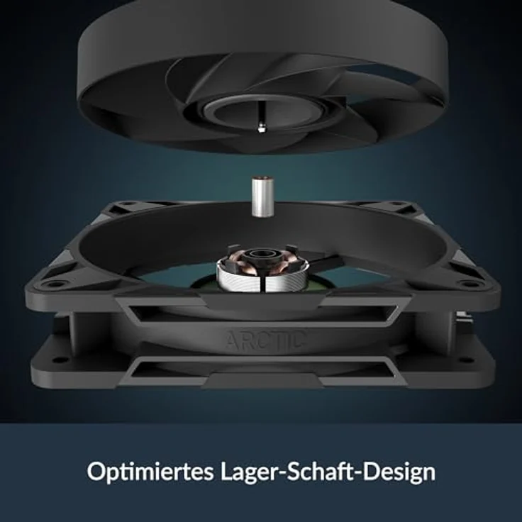 Arctic Gehäuselüfter P12 Pro PST, 120mm mit 131 m³/h Luftstrom, schwarzes Gehäusedesign – Bild 8