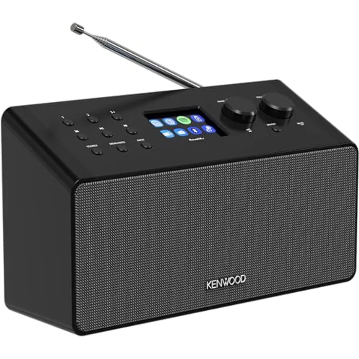 Kenwood CR-ST90S Smart-Radio mit Li-Ionen Akku, 2,4" Farbdisplay, WiFi, DAB+, Spotify, Bluetooth, Schwarz