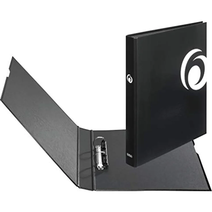 Herlitz Präsentationsordner, Ringbuch maX.file Fresh Colour 2-Ring A4 schwarz – Bild 3