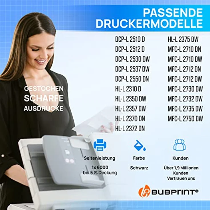 Bubprint XXL Toner kompatibel mit Brother TN-2420, schwarze Tonerkartusche, 6.000 Seiten Druckleistung – Bild 2