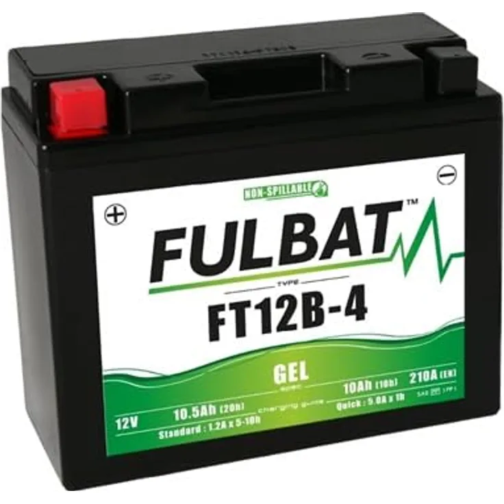 Fulbat FT12B-4 SLA, wartungsfreie VRLA-Batterie mit aktiviertem Einsatz, wasserdicht und temperaturbeständig