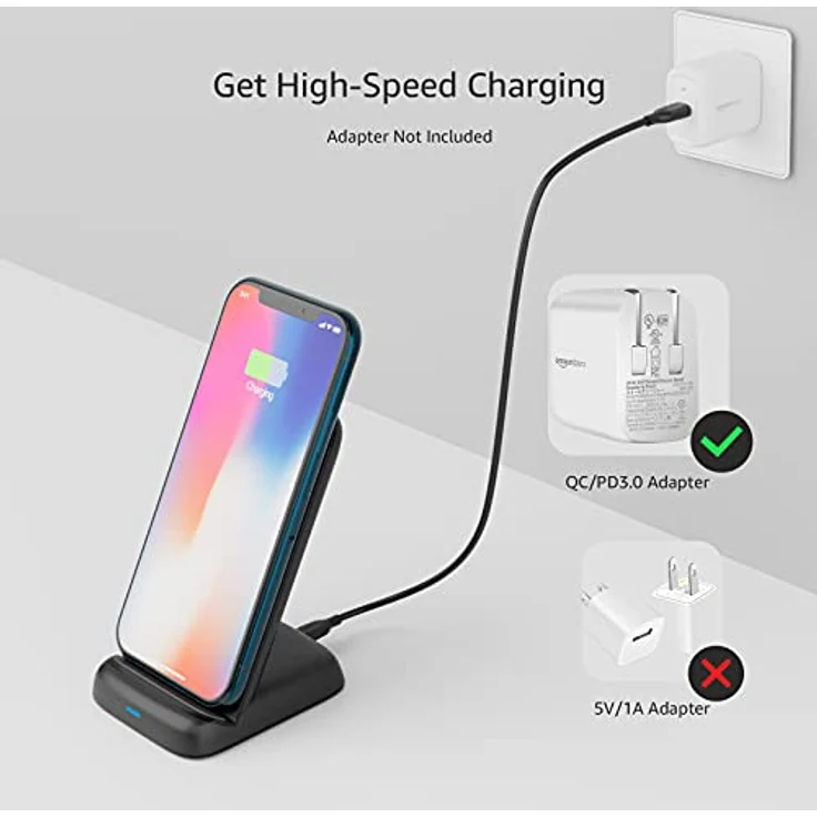 Amazon Basics – Station für kabelloses Laden, 10 W, Qi-zertifiziert – Bild 3