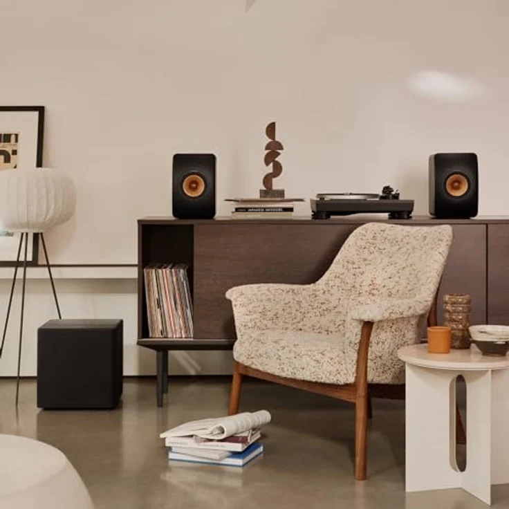 KEF Kube 10 MIE Subwoofer, Schwarz | 300 W RMS-Verstärker Klasse D | 25-cm-Basstreiber | iBX Intelligent Bass Extension | Cinch-Buchse | Musik | Heimkino | Gaming – Bild 5