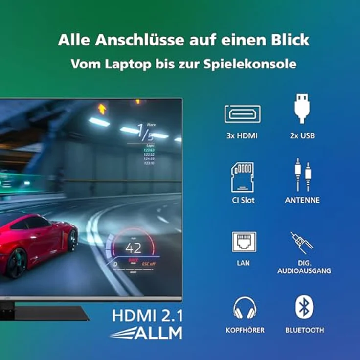 JVC VIDAA LT-55VDQ6555, 55 Zoll QLED Smart TV, 4K UHD, HDR mit Dolby Vision und Dolby Atmos, inkl. 6 Monate HD+, Triple-Tuner, schwarz – Bild 4