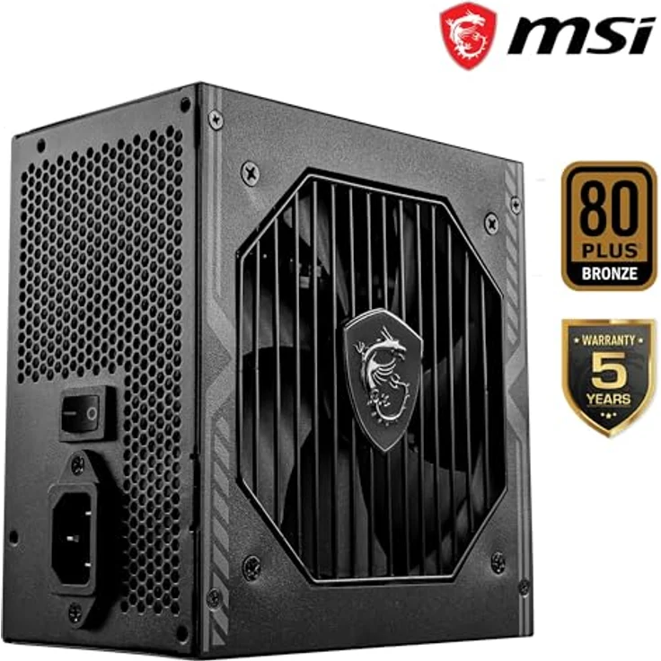 MSI MAG A550BNL Netzteil, 550W, 80 Plus Bronze, ATX PSU mit flachen Kabeln – Bild 2