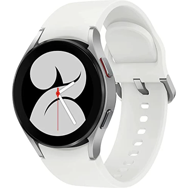 Samsung Galaxy Watch4 BT, Runde Bluetooth Smartwatch mit drehbarer Lünette, Fitness-Tracker, 40 mm, Silber, Wear OS, EKG, Schlafüberwachung, NFC, GPS – Bild 1