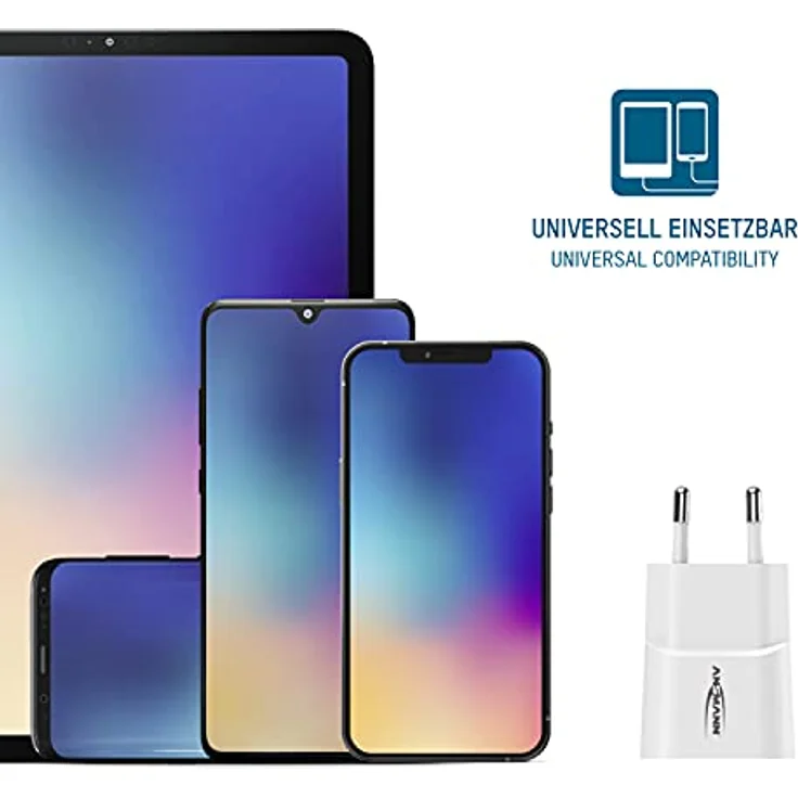 ANSMANN USB Ladegerät 5W 1A, Traveller USB Power Adapter / Netzteil besonders geeignet für Apple iPhone, Samsung Galaxy, Huawei, Xiaomi, Tablet, GoPro, e-Book Reader, etc, único – Bild 3
