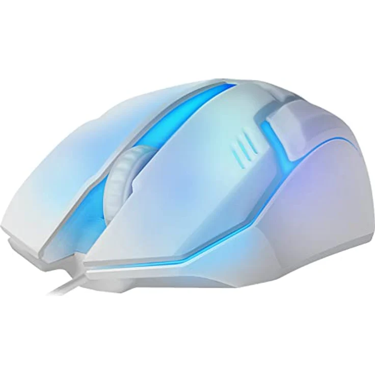 Defender Computer Gaming Maus, Farbwechsel und verdrahtet, am besten für PC und Laptop Gamer, 7-farbige Hintergrundbeleuchtung, geripptes Scrollrad, ergonomische Form, geeignet für lange Arbeitszeiten – Bild 5