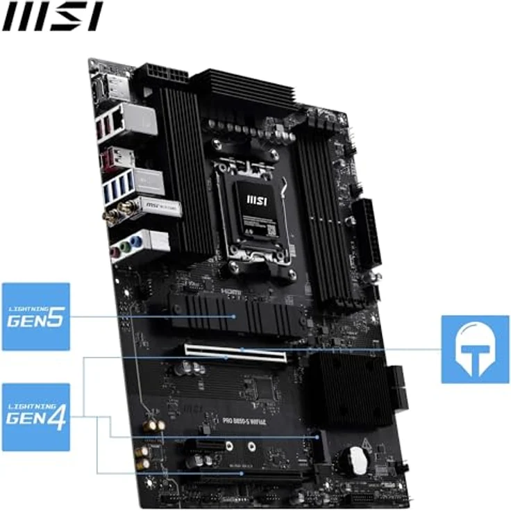 MSI Pro B850-S Wifi6E, ATX Mainboard mit AM5 Sockel, bis zu 4 TB DDR5-RAM, integriertes WiFi 6E und umfangreiche Anschlussmöglichkeiten – Bild 5