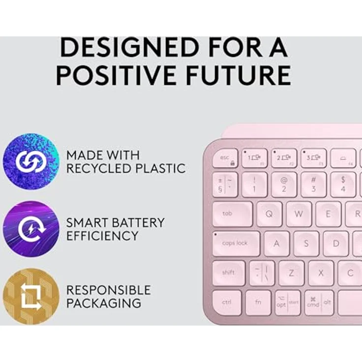 Logitech MX Keys Mini Minimalist Wireless Illuminated Keyboard (920-010500) Englisch QWERTY – Bild 5