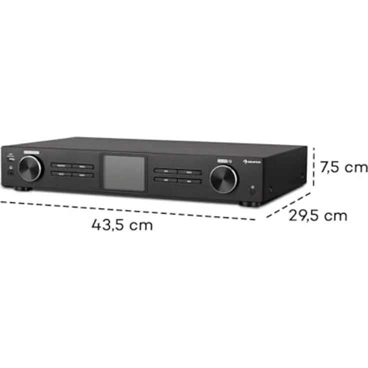 auna iTuner 320 BT digitaler HiFi-Tuner mit Bluetooth und WLAN, Spotify Connect, Internet-, DAB+ und UKW-Tuner, DLNA & UPnP schwarz - Preisvergleich – Bild 8