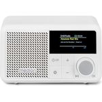 MEDION S66822 Tragbares Mini DAB+ Radio mit Bluetooth (Akku, dimmbares Farbdisplay, Teleskopantenne, Sleeptimer,Wecker, Snooze, AUX, USB-C) weiß