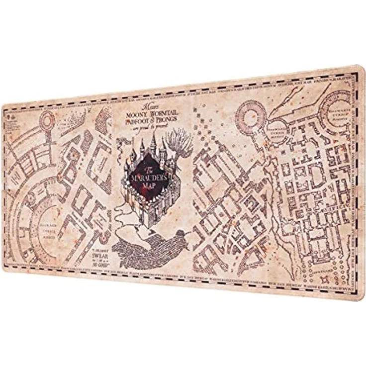 Grupo Erik Gaming Mauspad Harry Potter Fanartikel - Karte des Rumtreibers Gaming Mousepad XXL - Rutschfeste Unterseite, Wasserabweisend und verstärkte Kanten – Bild 1